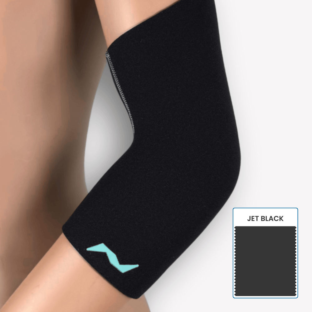 Die PRO LINE Ellenbogenbandage in Jet Black bietet dezente Stabilität für dein Gelenk – ideal für Sport, Alltag und Rehabilitation.