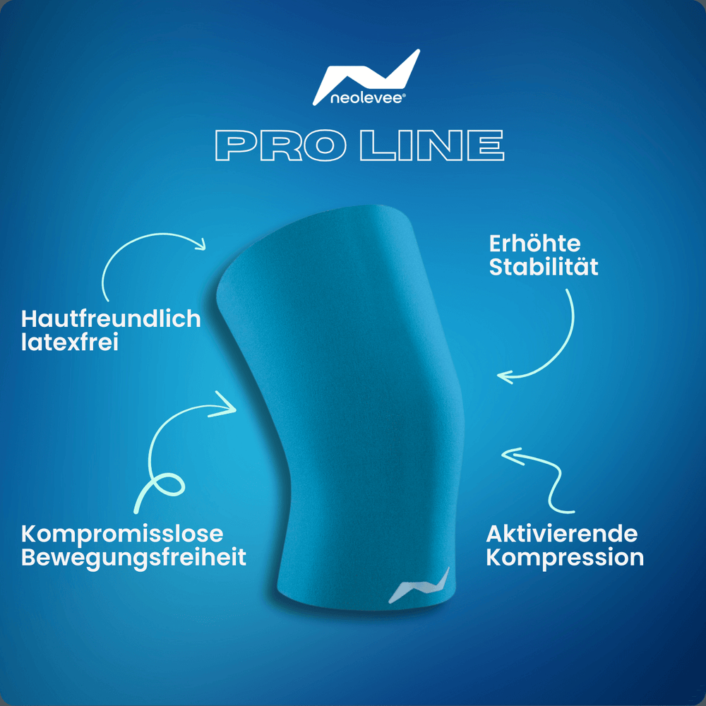 Die PRO LINE Kniebandage vereint Kompression, Stabilität und Flexibilität – hautfreundlich, latexfrei und extrem leistungsfähig.