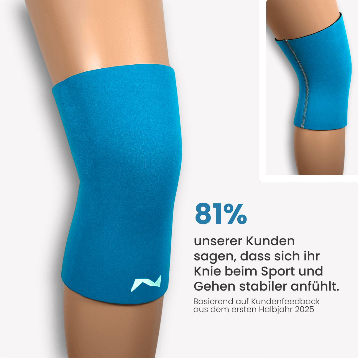 81 % unserer Kund:innen fühlen sich mit der PRO LINE Kniebandage beim Sport und im Alltag stabiler – sichere dir diesen Effekt für dein Training.