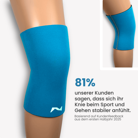 81 % unserer Kund:innen fühlen sich mit der PRO LINE Kniebandage beim Sport und im Alltag stabiler – sichere dir diesen Effekt für dein Training.
