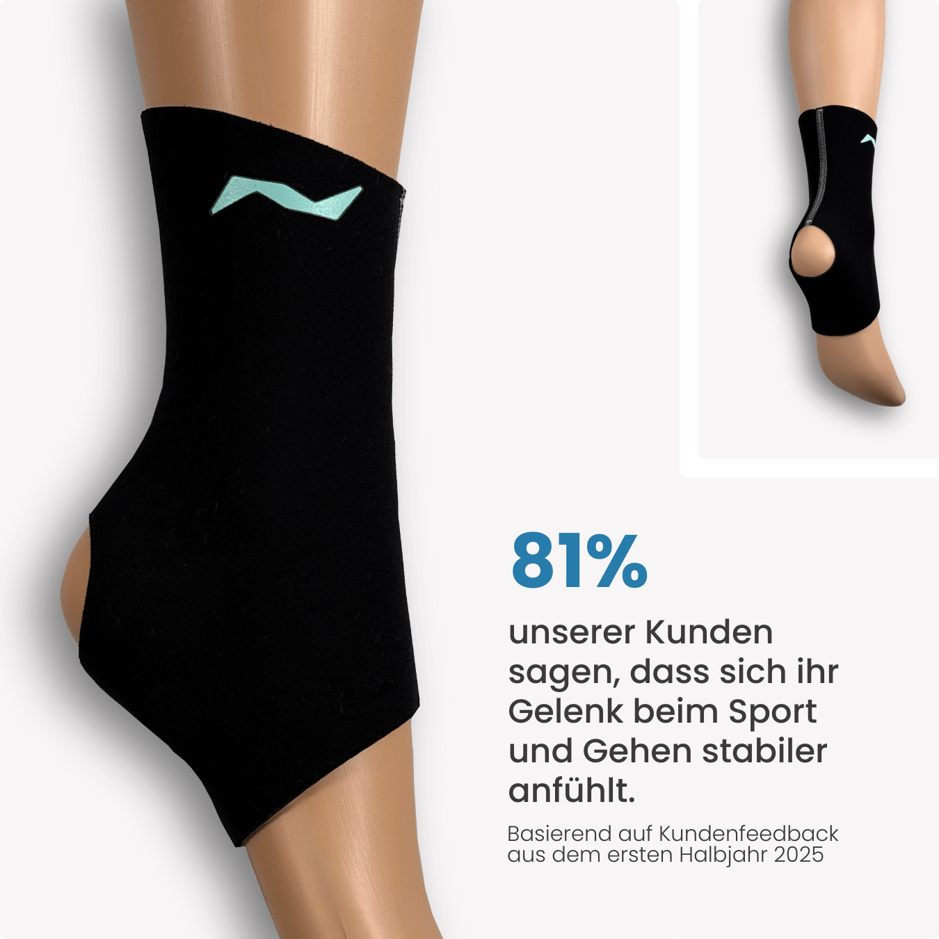 81 % unserer Kund:innen fühlen sich mit der PRO LINE Bandage beim Sport und Gehen stabiler – für mehr Sicherheit im Alltag und Training.