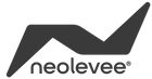 neolevee Logo in stilisierter Wellenform mit Schriftzug – minimalistisches, modernes Markenzeichen für hochwertige Sportbandagen “Made in Germany”.