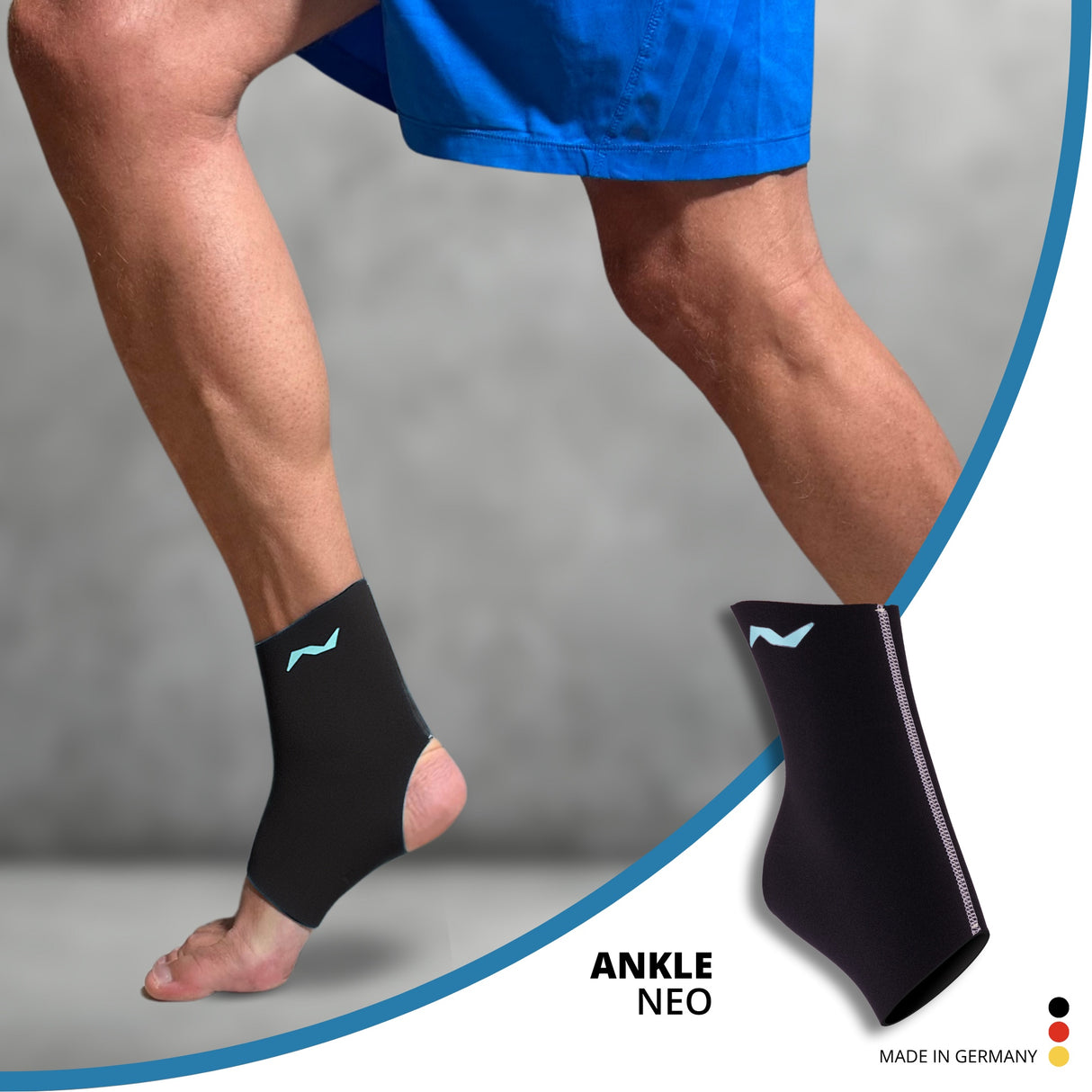 Sportbandage Sprunggelenk (Ankle Neo): stabilisierend, rutschfest, elastisch, Made in Germany