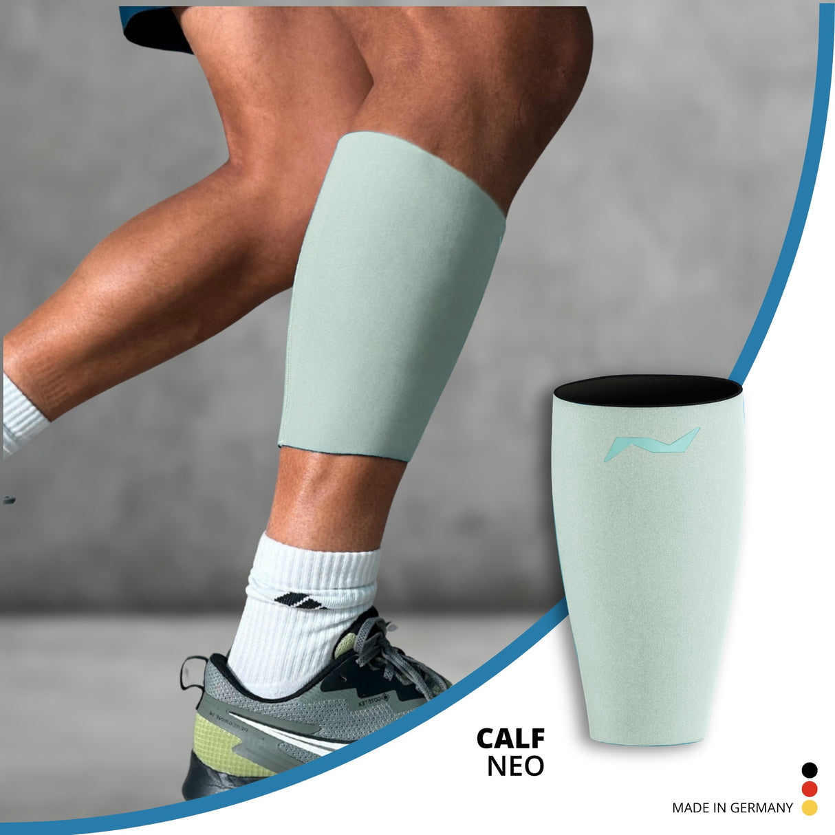 Calf sports sleeve (Calf Neo): elastic, activating, non-slip, Made in Germany