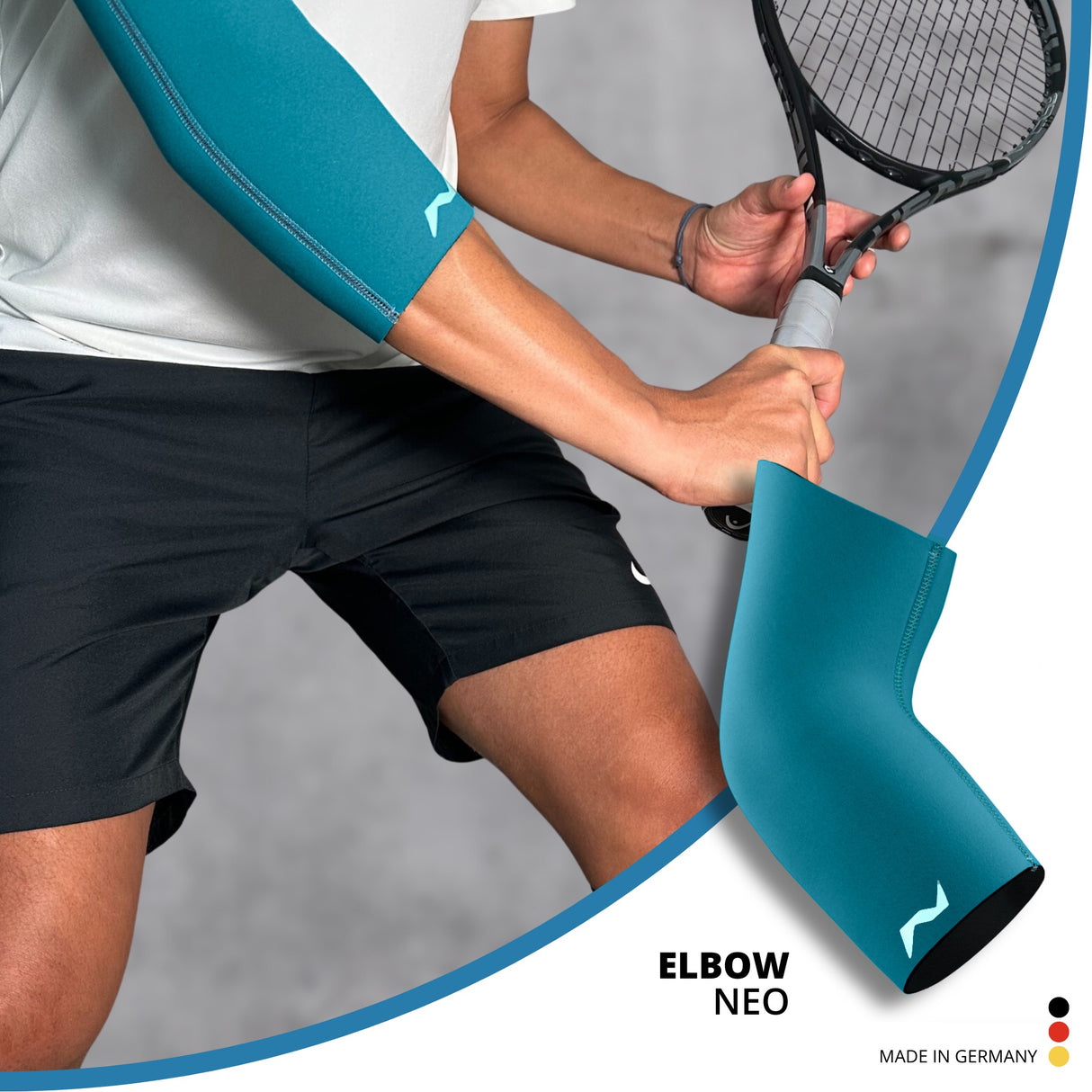 Sportbandage Ellenbogen (Elbow Neo): hochelastisch, aktivierend, rutschfest, Made in Germany