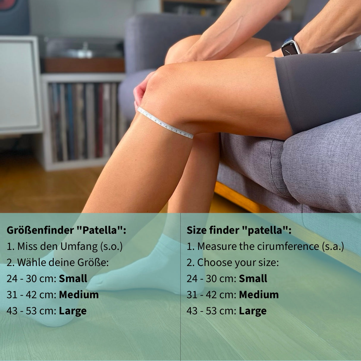 Sportbandage Patella (Patella Neo): stabilisierend, rutschfest, elastisch, made in Germany