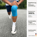 Beim Joggen oder Wandern: Die PRO LINE Bandage schützt dein Knie bei wiederkehrender Belastung und sitzt bequem – auch auf langen Strecken.
