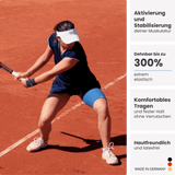 Maximale Performance auf dem Platz: Die PRO LINE Bandage für den Oberschenkel gibt dir spürbare Stabilität und schützt vor Überlastung.
